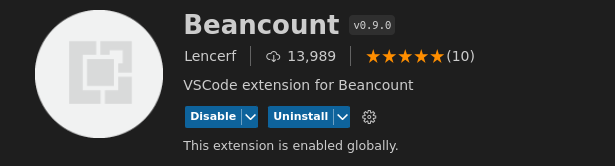 Beancount VS Code Plugin